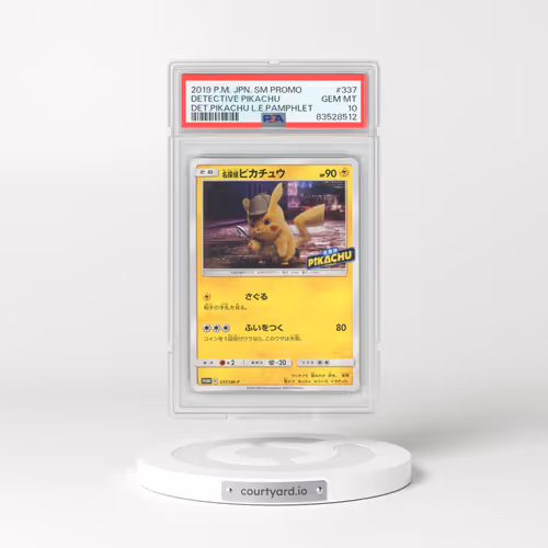 2019 Pokémon SM Promo #337 Detective Pikachu - Detective Pikachu Limited Edition Pamphlet (PSA 10 GEM MINT)