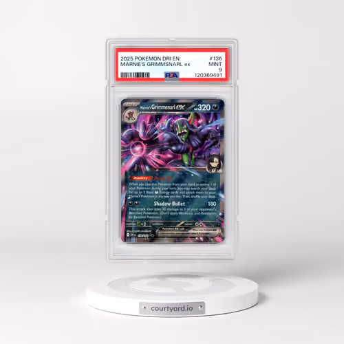 2025 Pokémon Dri EN-Destined Rivals #136 Marnie's Grimmsnarl EX - Holo (PSA 9 MINT)