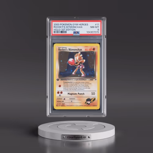 2000 Pokémon Gym Heroes #11 Rocket's Hitmonchan - 1st Edition Holo (PSA 8 NM-MT)