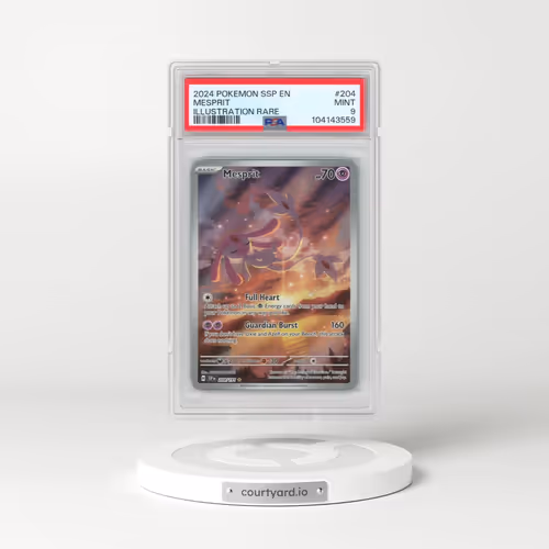 2024 Pokémon Ssp EN-Surging Sparks #204 Mesprit - Illustration Rare (PSA 9 MINT)