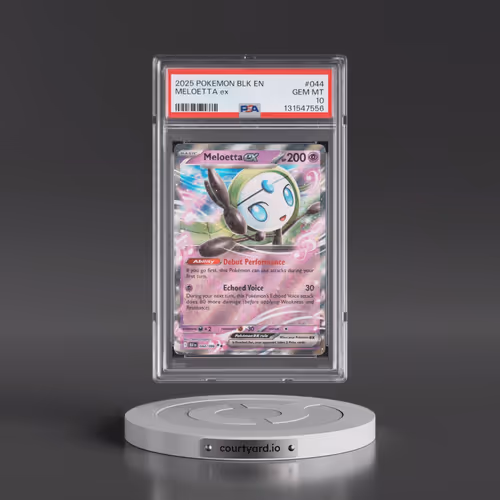 2025 Pokémon Blk EN-Black Bolt #044 Meloetta EX - Holo (PSA 10 GEM MINT)