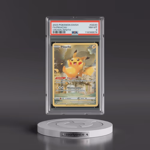 2023 Pokémon Sword and Shield Crown Zenith #GG30 Pikachu - Full Art (PSA 8 NM-MT)