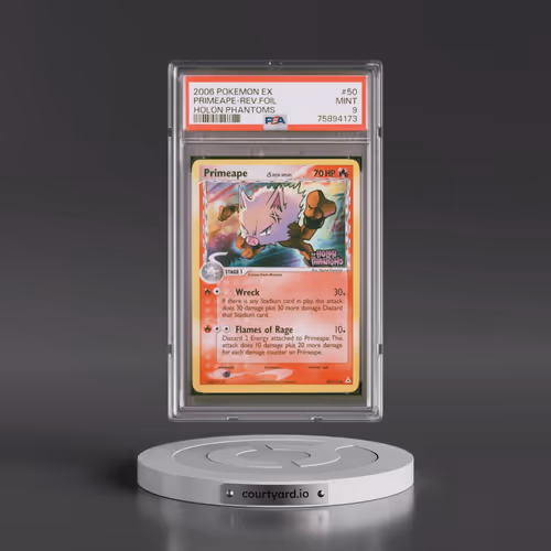 2006 Pokémon EX Holon Phantoms #50 Primeape - Reverse Foil (PSA 9 MINT)