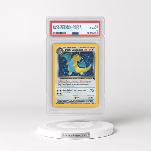 2000 Pokémon Rocket #5 Dark Dragonite - Holo (PSA 6 EX-MT)