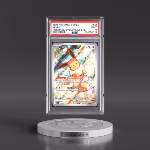 2025 Pokémon Svp EN-SV Black Star Promo #173 Eevee - Prismatic Evolutions Elite Trainer Box (PSA 9 M