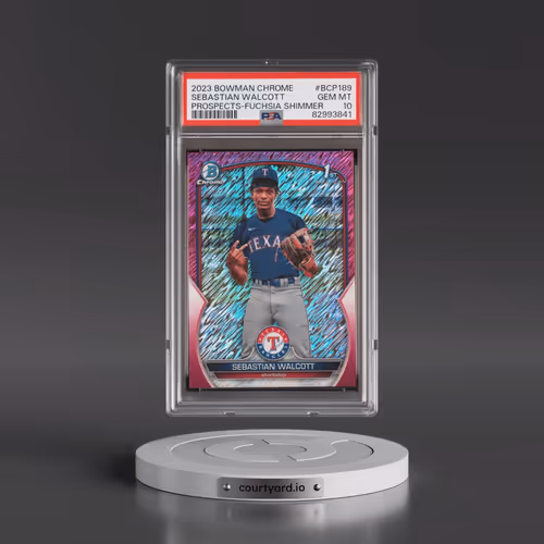 2023 Bowman Chrome Prospects #BCP189 Sebastian Walcott - Fuchsia Shimmer (PSA 10 GEM MINT)