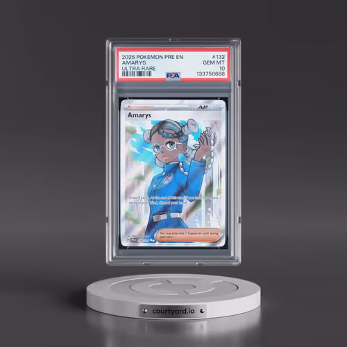 2025 Pokémon Pre EN-Prismatic Evolutions #132 Amarys - Ultra Rare (PSA 10 GEM MINT)