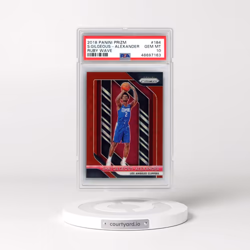 2018 Panini Prizm #184 Shai Gilgeous-Alexander - Ruby Wave (PSA 10 GEM MINT)