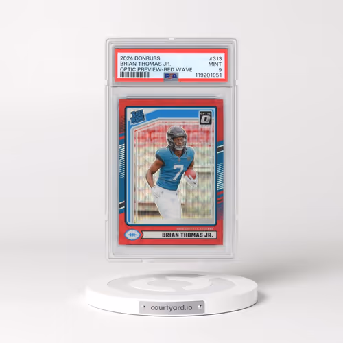 2024 Panini Donruss #313 Brian Thomas Jr. - Optic Preview-Red Wave (PSA 9 MINT)