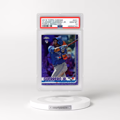 2019 Topps Chrome #201 Vladimir Guerrero Jr. - Purple Refractor (PSA 10 GEM MINT)