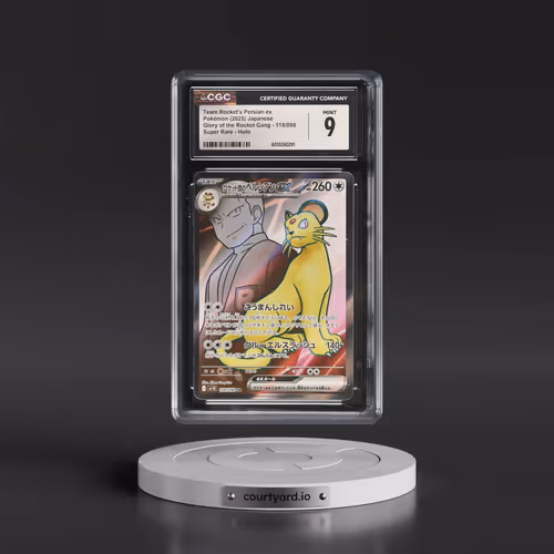 2025 Pokémon SV10-Glory of Team Rocket #118 Team Rocket's Persian EX - Holo Super Rare (CGC 9 MINT)