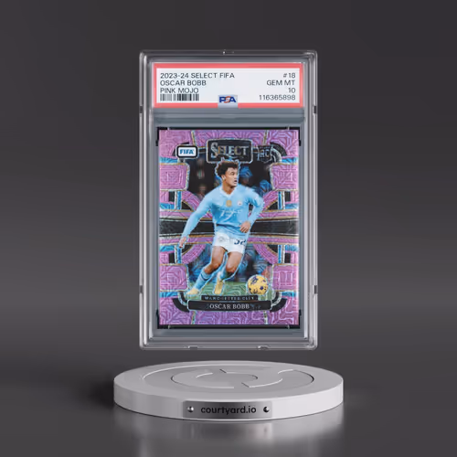 2023-24 Panini Select FIFA #18 Oscar Bobb - Pink Mojo (PSA 10 GEM MINT)