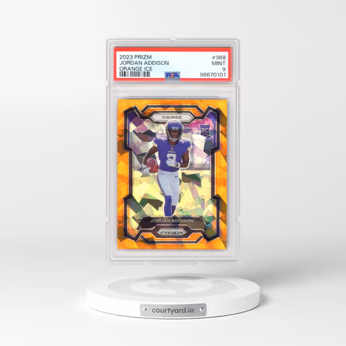 2023 Panini Prizm #368 Jordan Addison - Orange Ice (PSA 9 MINT)