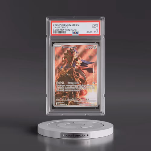 2025 Pokémon Dri EN-Destined Rivals #201 Zamazenta - Illustration Rare (PSA 9 MINT)