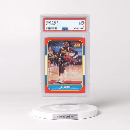 1986 Fleer #128 Al Wood (PSA 9 MINT)