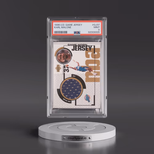 1998 Upper Deck Game Jersey #GJ37 Karl Malone (PSA 9 MINT)