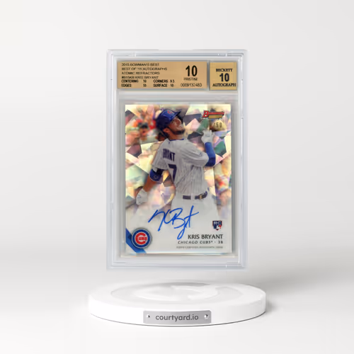 2015 Bowman's Best Best of '15 Autographs Atomic Refractors #B15KB Kris Bryant (BGS 10 PRISTINE)