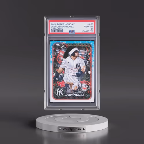 2024 Topps Holiday #H75 Jasson Dominguez - Variation (PSA 10 GEM MINT)