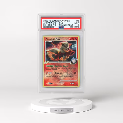 2009 Pokémon Platinum Supreme Victors #15 Arcanine G - Holo Crosshatch-2009 Pokemon League (PSA 9 MI