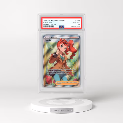 2020 Pokémon Sword & Shield Rebel Clash #192 Sonia - Full Art (PSA 10 GEM MINT)