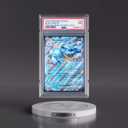 2025 Pokémon Scr EN-Stellar Crown #030 Blastoise EX - Holo Venusaur EX & Blastoise EX Premium Collec