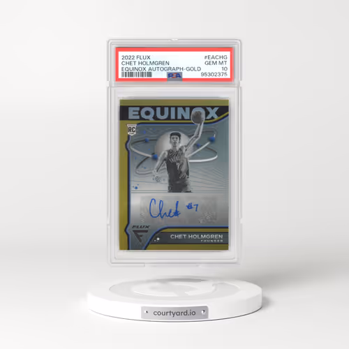 2022 Panini Flux Equinox Autographs #EACHG Chet Holmgren - Gold (PSA 10 GEM MINT)