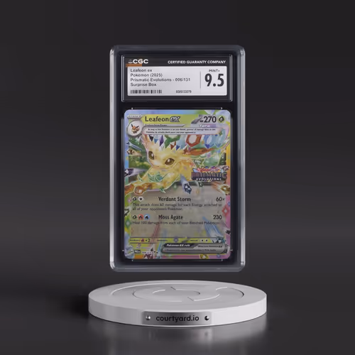 2025 Pokémon Pre EN-Prismatic Evolutions #006 Leafeon EX - Holo Surprise Box Exclusive (CGC 9.5 MINT