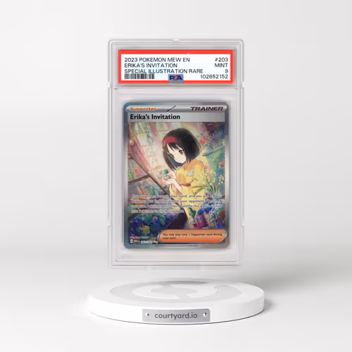 2023 Pokémon Mew EN-151 #203 Erika's Invitation - Special Illustration Rare (PSA 9 MINT)