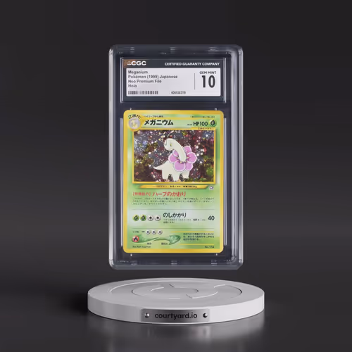 1999 Neo Premium File Meganium - No Rarity - Holo (CGC 10 GEM MINT)