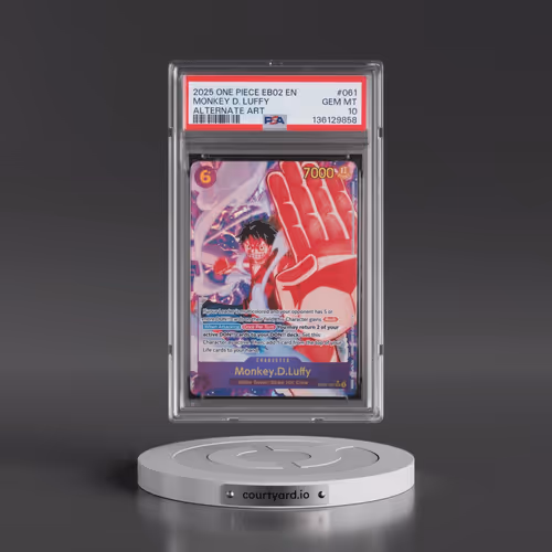 2025 One Piece EB02-Extra Booster -Anime 25th Collection #061 Monkey D. Luffy - Alternate Art (PSA 1