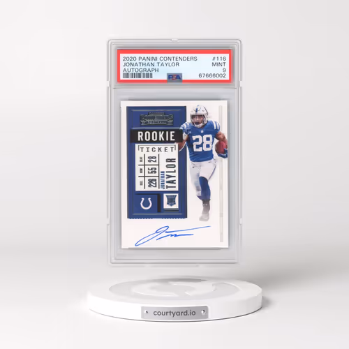 2020 Panini Contenders #116 Jonathan Taylor - Autograph (PSA 9 MINT)