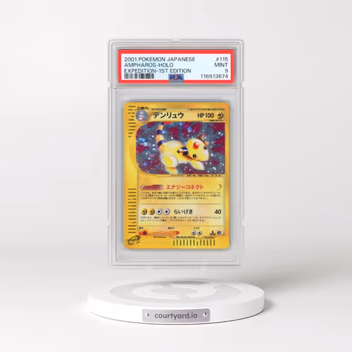 2001 Pokémon Expedition #115 Ampharos - 1st Edition Holo (PSA 9 MINT)