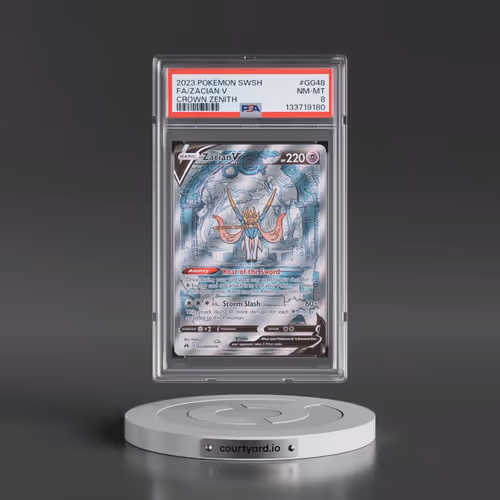 2023 Pokémon Sword and Shield Crown Zenith #GG48 Zacian V - Holo Full Art (PSA 8 NM-MT)