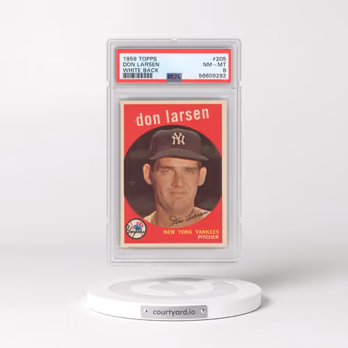1959 Topps #205 Don Larsen - White Back (PSA 8 NM-MT)