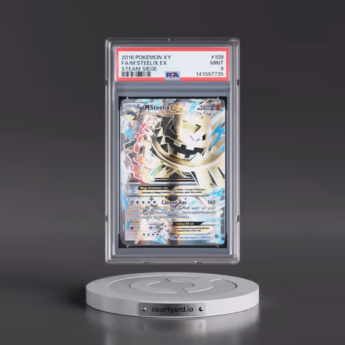2016 Pokémon XY Steam Siege #109 M Steelix EX - Holo Full Art (PSA 9 MINT)