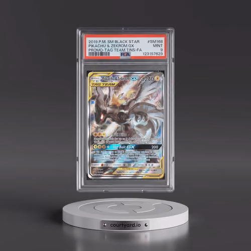 2019 POKEMON SM BLACK STAR PROMO #SM168 PIKACHU & ZEKROM GX PROMO-TAG TEAM TINS-FA