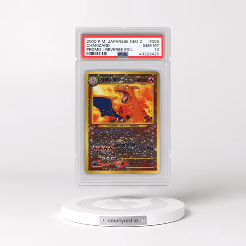 2000 Pokémon Neo 2 Promo #006 Charizard - Reverse Foil (PSA 10 GEM MINT)