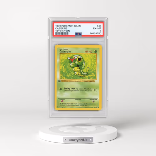 1999 Pokémon Game #45 Caterpie - 1st Edition (PSA 6 EX-MT)