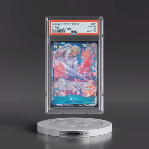 2025 One Piece Japanese OP11-A Fist of Divine Speed #051 Sanji - Alternate Art (PSA 10 GEM MINT)