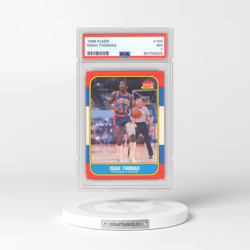 1986 Fleer #109 Isiah Thomas (PSA 7 NM)