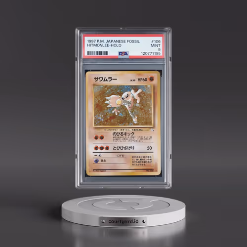 1997 Pokémon Fossil #106 Hitmonlee - Holo (PSA 9 MINT)