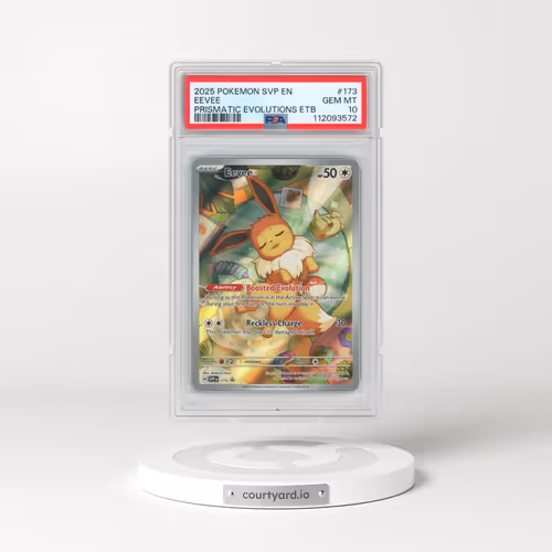 2025 Pokémon Svp EN-SV Black Star Promo #173 Eevee - Prismatic Evolutions Elite Trainer Box (PSA 10