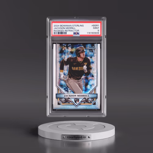 2024 Bowman Sterling Rookies #BSR1 Jackson Merrill - Refractor (PSA 9 MINT)