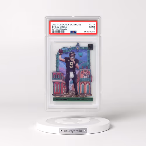 2021 Panini Clearly Donruss Downtown #D17 Drew Brees (PSA 9 MINT)