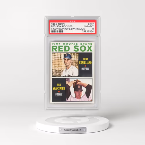 1964 Topps #287 Red Sox Rookies - T.Conigliaro/B.Spanswick (PSA 8 NM-MT)