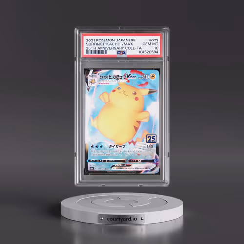 2021 Pokémon 25th Anniversary Collection #022 Surfing Pikachu Vmax - Full Art (PSA 10 GEM MINT)