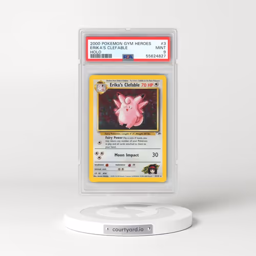2000 Pokémon Gym Heroes #3 Erika's Clefable - Holo (PSA 9 MINT)