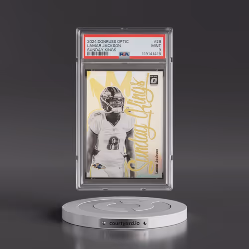 2024 Panini Donruss Optic Sunday Kings #28 Lamar Jackson (PSA 9 MINT)