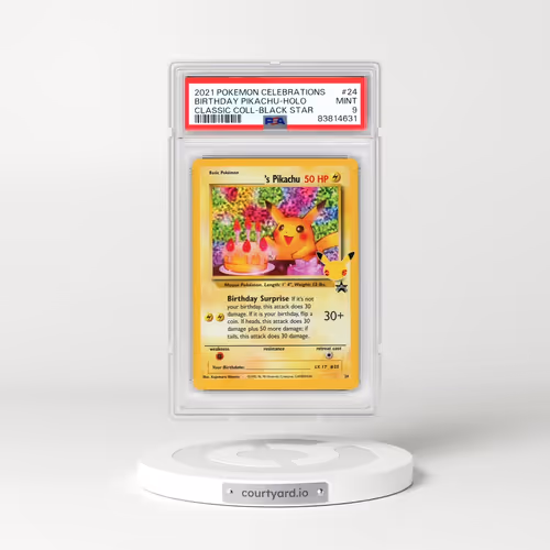2021 Pokémon Celebrations Classic Collection #24 Birthday Pikachu - Holo (PSA 9 MINT)