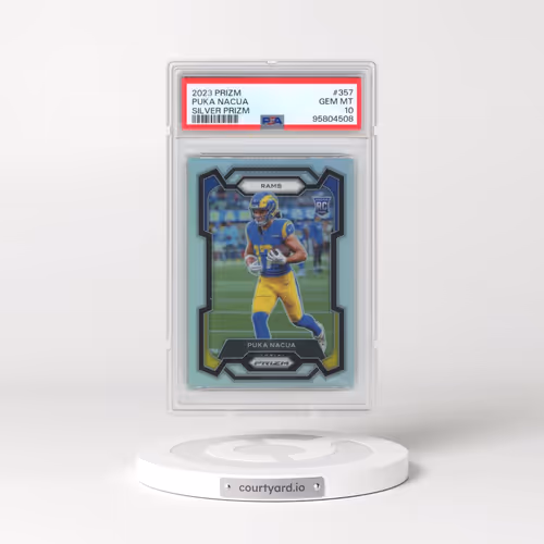 2023 Panini Prizm #357 Puka Nacua - Silver Prizm (PSA 10 GEM MINT)